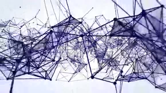 文本UiUX设计的抽象移动连接结构背景视频的预览图