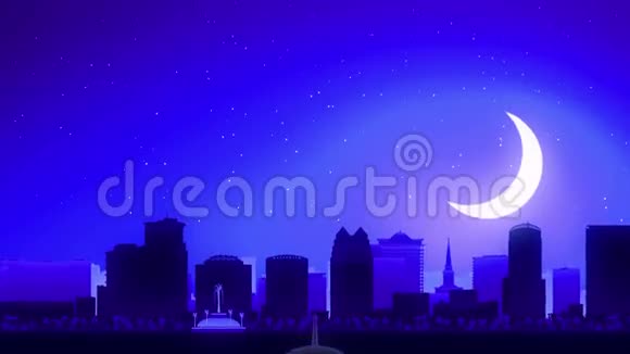 美国佛罗里达州奥兰多飞机起飞月夜蓝天线旅行视频的预览图