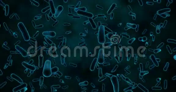 棕色背景下的数字病毒细胞和细菌视频的预览图