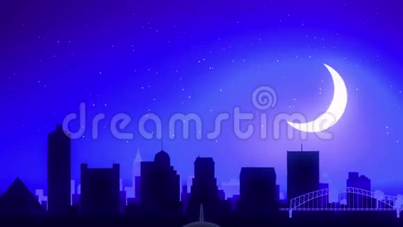 美国田纳西州孟菲斯美国飞机起飞月夜蓝天线旅行视频的预览图