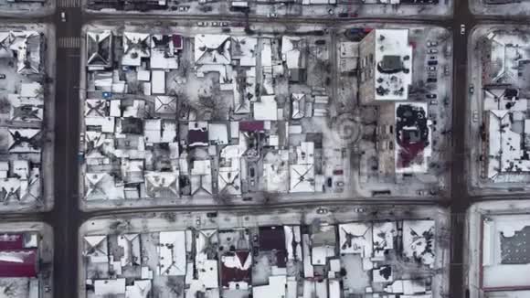 冬天俄罗斯的一个城市从上面看视频的预览图