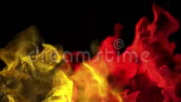 火焰团美丽的粒子动画循环视频的预览图