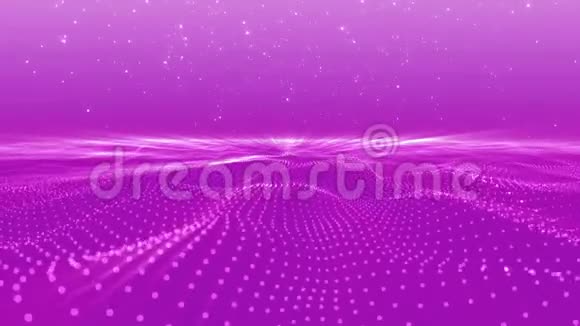 抽象粉红点波形多边形三维空间视频的预览图