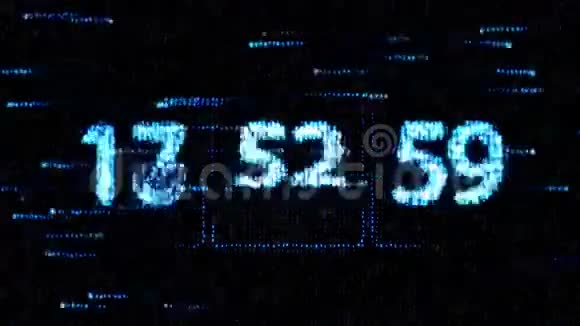 时钟设置在0100开始新的倒计时电脑屏幕上的倒计时零点倒数视频的预览图