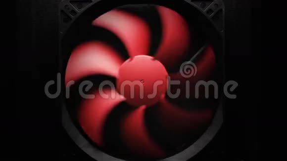 暗面后面的红色风扇涡轮视频的预览图