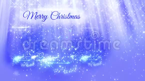 圣诞快乐背景的光组成许多3d圣诞树从闪光的粒子闪耀的星星视频的预览图