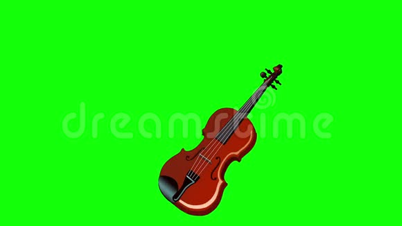 在绿色屏幕上播放小提琴视频的预览图