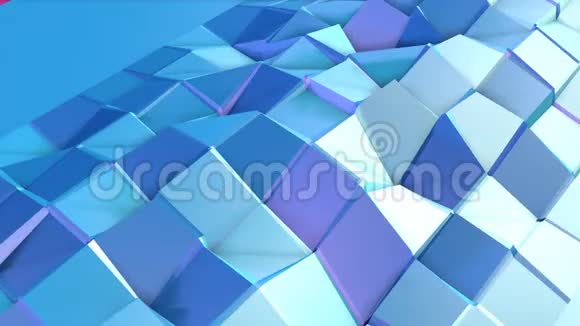 摘要简单蓝紫低聚三维表面作为控制背景软几何低聚运动背景视频的预览图