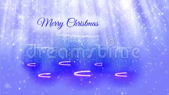 圣诞快乐背景的光组成许多3d圣诞树从闪光的粒子闪耀的星星视频的预览图