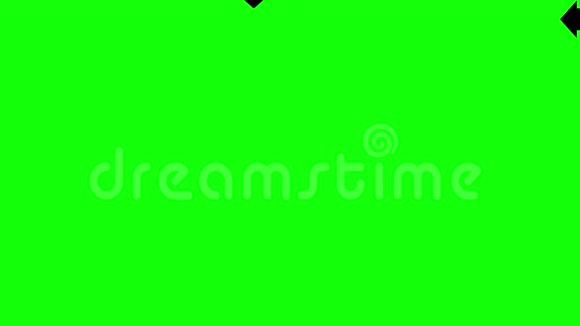 绿色屏幕上的动画黑色箭头平面动画视频的预览图