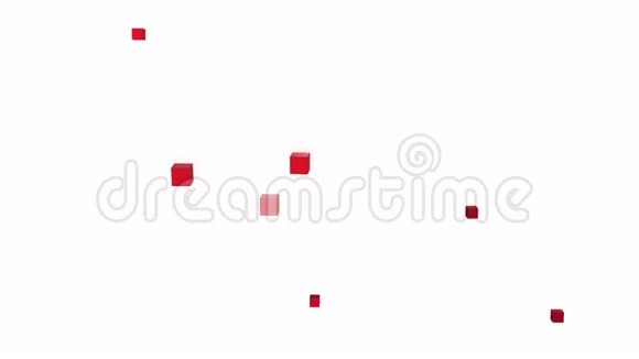 许多红色立方体形成在一个3D猩红的心脏它痛苦和跳动最后它会碎成碎片视频的预览图