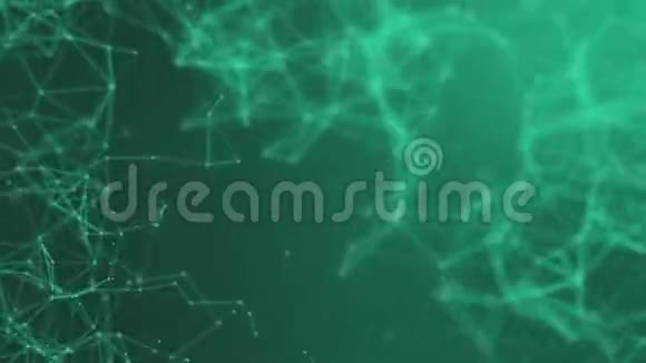 发光线绿色三维人几何模型视频的预览图
