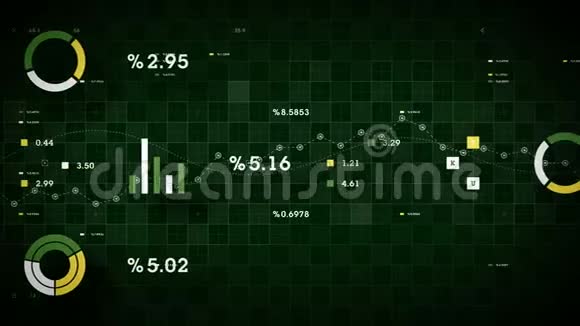 4K业务数据跟踪绿色视频的预览图