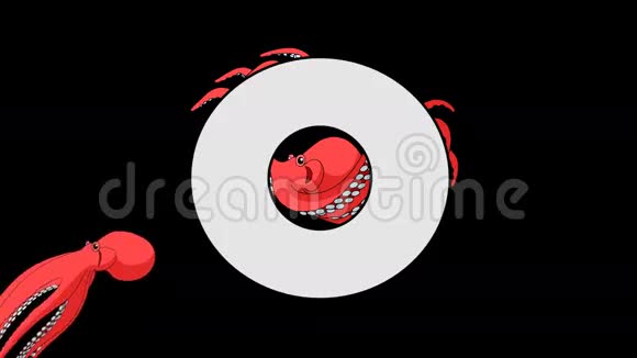 字母O和章鱼背景视频的预览图