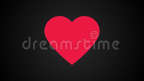 红色简单的心这是爱和健康的象征抽象的3D电脑生成的背景视频的预览图