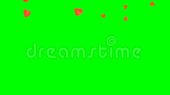 坠落的心绿色的屏幕视频的预览图