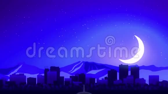 美国阿拉斯加锚地美国飞机起飞月夜蓝天线旅行视频的预览图