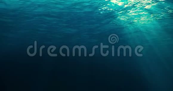 完美无缝的深蓝加勒比海波从水下背景视频的预览图