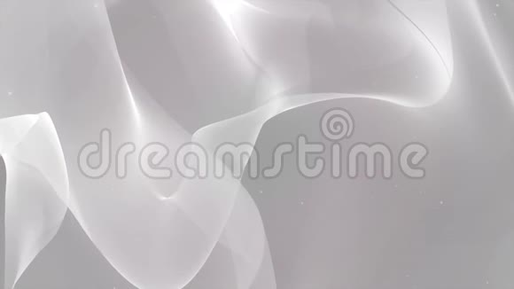 流动白色光滑抽象分形背景环视频的预览图
