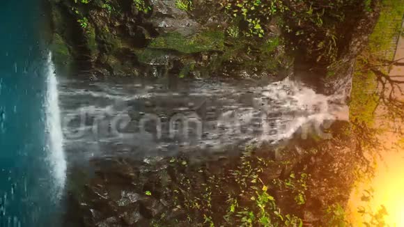 热带天堂的瀑布视频的预览图