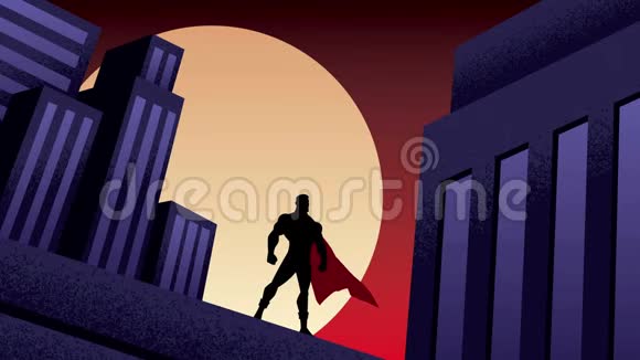 超级英雄城市之夜动画视频的预览图