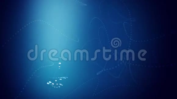 灯泡带有脑内概念设计蓝色抽象背景数字动画无缝回路从第二个4重复视频的预览图