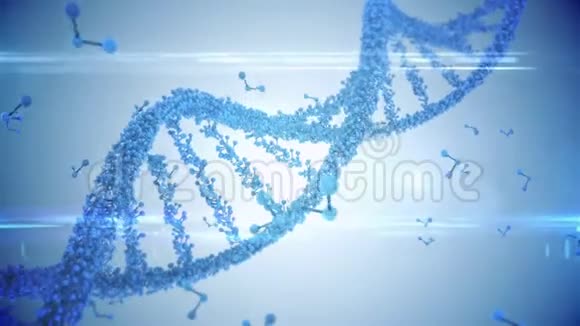 移动3dDNA链和人头视频的预览图