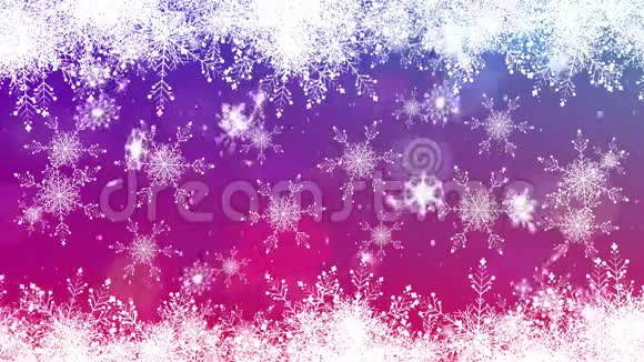 雪落在紫色的背景上视频的预览图