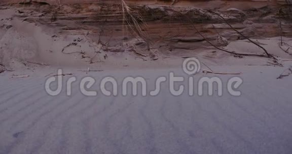 海滩沙丘晚夏季景观4k视频的预览图