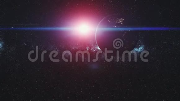 地球轨道星系太阳光束视频的预览图