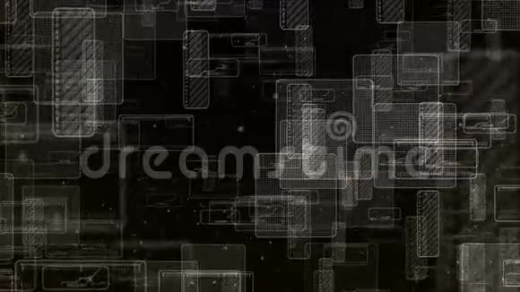 黑色数字技术壁球背景视频的预览图