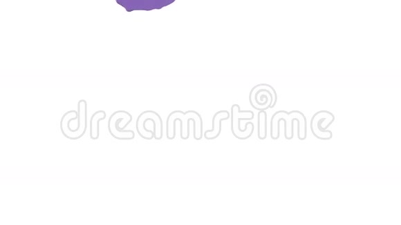 紫色的油漆缓慢地流过屏幕视频的预览图