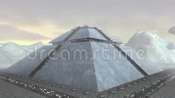 宇宙飞船从未来派金字塔起飞视频的预览图
