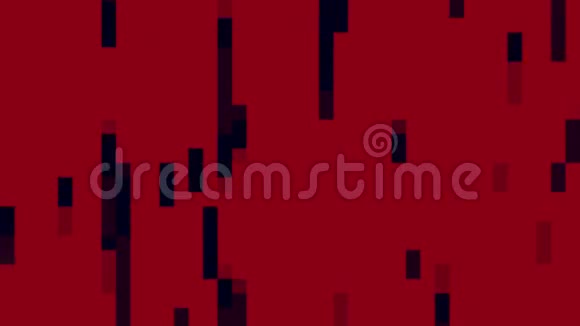 红色背景上的几何黑色矩形用于标识或文本视频的预览图