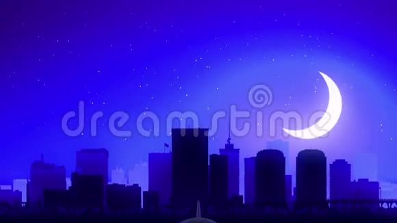 美国弗吉尼亚州里士满飞机起飞月夜蓝天线旅行视频的预览图