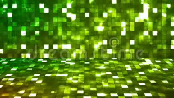 广播萤光高科技壁球台绿色抽象循环4K视频的预览图