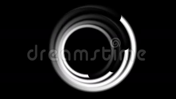 白色漩涡形状标志黑色视频动画视频的预览图