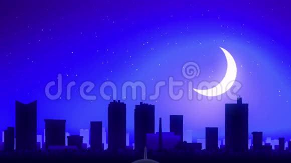 美国德克萨斯州北部堡号美国飞机起飞月夜蓝天线旅行视频的预览图