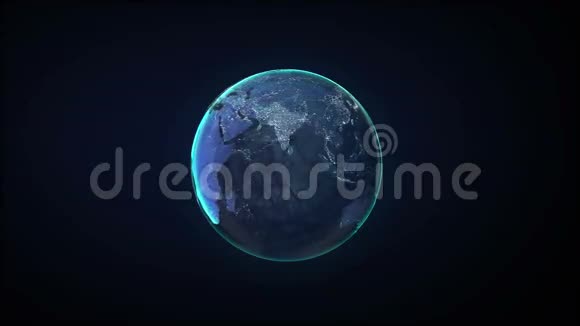 旋转地球拓展社交网络服务媒体三维渲染2视频的预览图