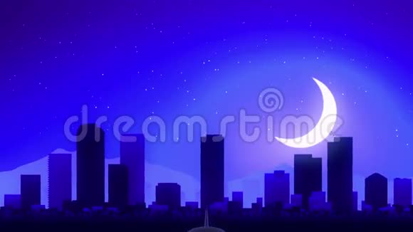美国科罗拉多州丹佛市美国飞机起飞月夜蓝天旅行视频的预览图