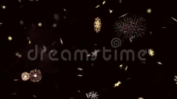 2017年新年的背景是烟花和雪花视频的预览图