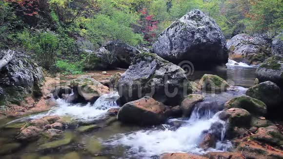 有瀑布的静态景观视频的预览图