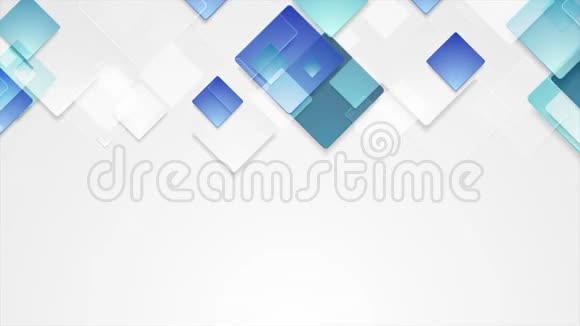 玻璃蓝抽象方块几何视频动画视频的预览图