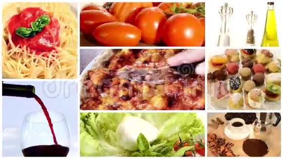 意大利食物的组成视频的预览图