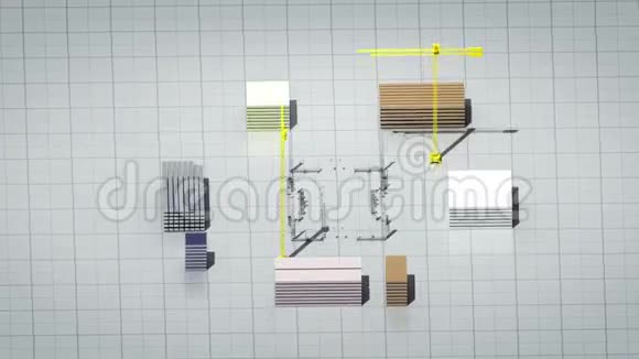 建筑移动起重机三维视图动画视频的预览图