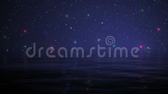 夜空海洋和彩星视频的预览图