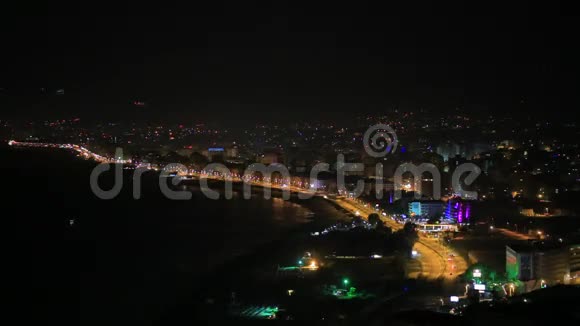 夜晚的城市灯光视频的预览图