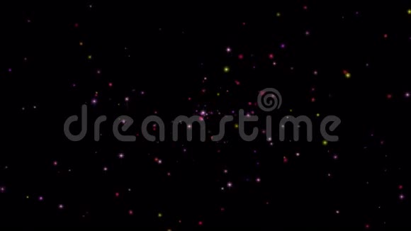 闪闪发光的彩色星星循环视频的预览图