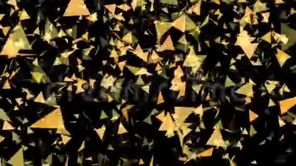 许多飞行三角形背景视频的预览图
