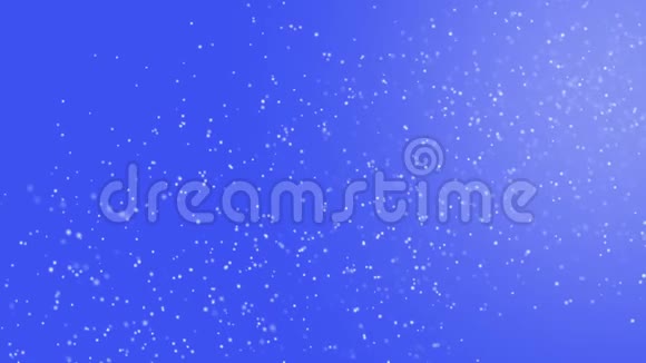 抽象粒子在蓝色背景上的运动视频的预览图